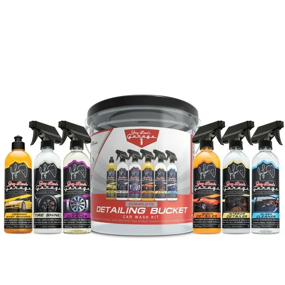 ay Leno's Garage Complete Detailing Bucket Car Wash Kit - 8-Piece All-in-One Car Care Set